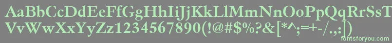 Gc05004t Font – Green Fonts on Gray Background