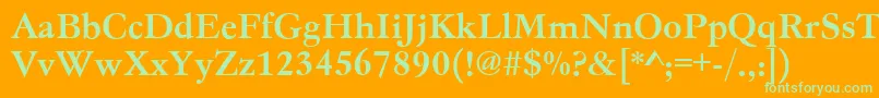 Gc05004t Font – Green Fonts on Orange Background