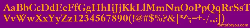 Gc05004t Font – Orange Fonts on Purple Background