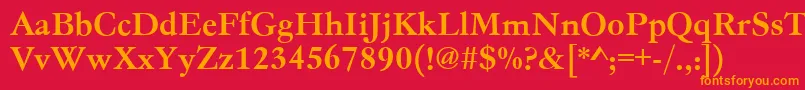 Gc05004t Font – Orange Fonts on Red Background