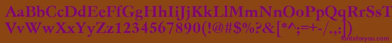 Gc05004t Font – Purple Fonts on Brown Background