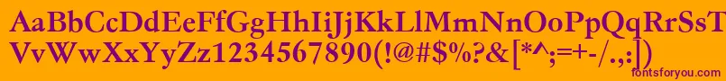 Gc05004t Font – Purple Fonts on Orange Background