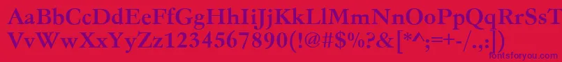 Gc05004t Font – Purple Fonts on Red Background