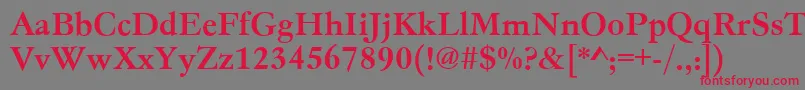 Gc05004t Font – Red Fonts on Gray Background