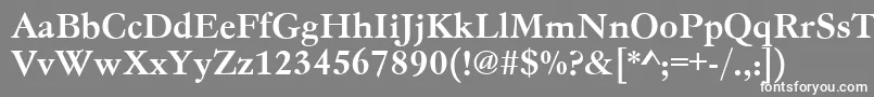 フォントGc05004t – 灰色の背景に白い文字