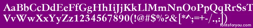 フォントGc05004t – 紫の背景に白い文字