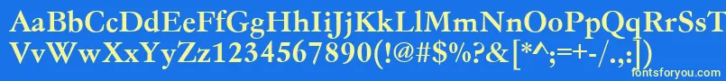 Gc05004t Font – Yellow Fonts on Blue Background