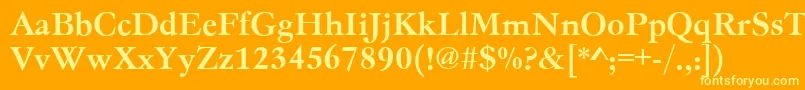 Gc05004t Font – Yellow Fonts on Orange Background