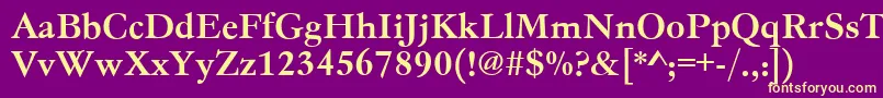 Gc05004t Font – Yellow Fonts on Purple Background