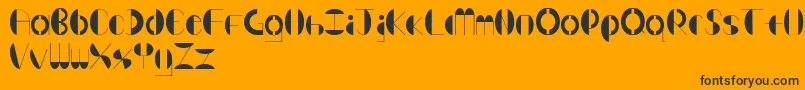 Bender Font – Black Fonts on Orange Background