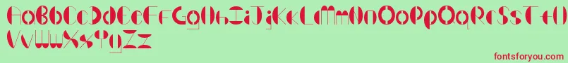 Bender Font – Red Fonts on Green Background