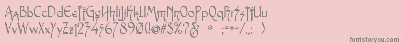 SnotmasterV Font – Gray Fonts on Pink Background