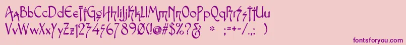 SnotmasterV Font – Purple Fonts on Pink Background