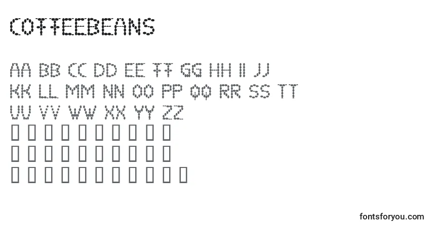 Czcionka Coffeebeans – alfabet, cyfry, specjalne znaki