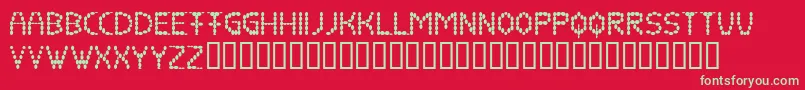 Coffeebeans Font – Green Fonts on Red Background