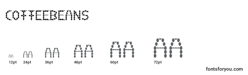 Coffeebeans Font Sizes