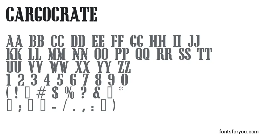 Schriftart Cargocrate – Alphabet, Zahlen, spezielle Symbole