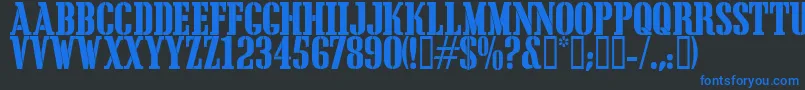 Cargocrate Font – Blue Fonts on Black Background