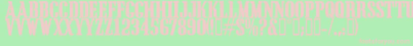 Cargocrate Font – Pink Fonts on Green Background