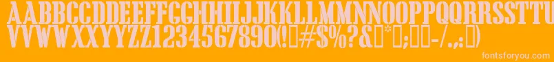 Czcionka Cargocrate – różowe czcionki na pomarańczowym tle