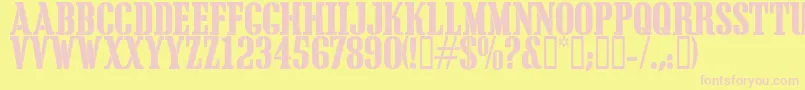 Cargocrate Font – Pink Fonts on Yellow Background