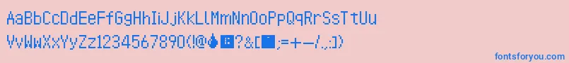 AnimalCrossingWildWorld Font – Blue Fonts on Pink Background