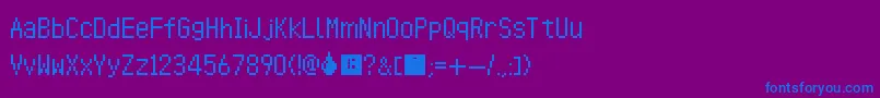 AnimalCrossingWildWorld Font – Blue Fonts on Purple Background