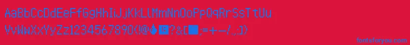 フォントAnimalCrossingWildWorld – 赤い背景に青い文字