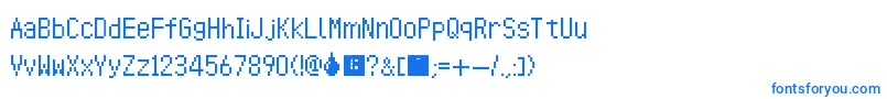 AnimalCrossingWildWorld Font – Blue Fonts on White Background