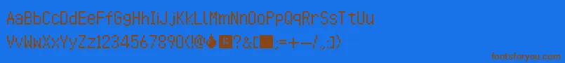 AnimalCrossingWildWorld Font – Brown Fonts on Blue Background