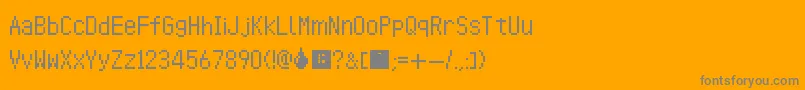 Police AnimalCrossingWildWorld – polices grises sur fond orange