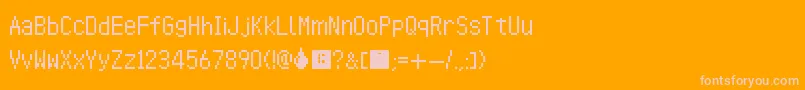 AnimalCrossingWildWorld Font – Pink Fonts on Orange Background