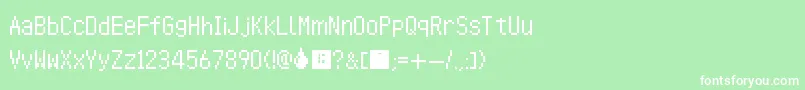 フォントAnimalCrossingWildWorld – 緑の背景に白い文字