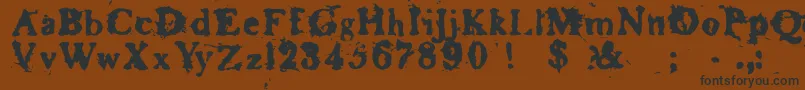 BasketcaseRoman Font – Black Fonts on Brown Background