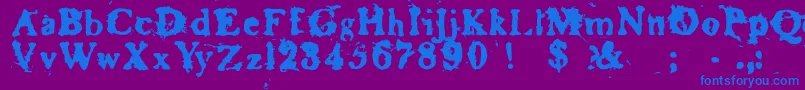 BasketcaseRoman Font – Blue Fonts on Purple Background