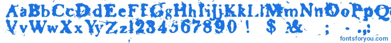BasketcaseRoman-Schriftart – Blaue Schriften