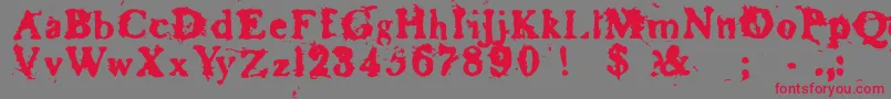 BasketcaseRoman Font – Red Fonts on Gray Background