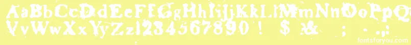 BasketcaseRoman Font – White Fonts on Yellow Background