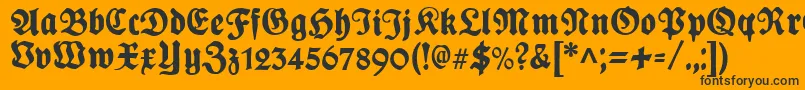 フォントPlakatFrakturunz1l – 黒い文字のオレンジの背景