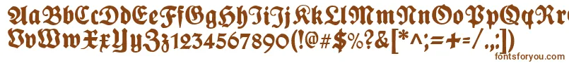Шрифт PlakatFrakturunz1l – коричневые шрифты