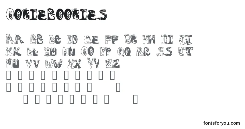 Czcionka Oogieboogies – alfabet, cyfry, specjalne znaki