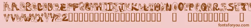 Oogieboogies Font – Brown Fonts on Pink Background