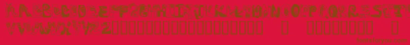 Oogieboogies Font – Brown Fonts on Red Background
