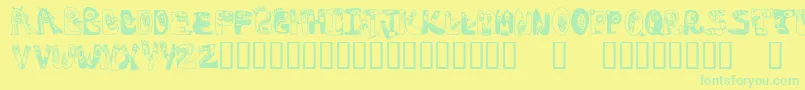 Oogieboogies Font – Green Fonts on Yellow Background