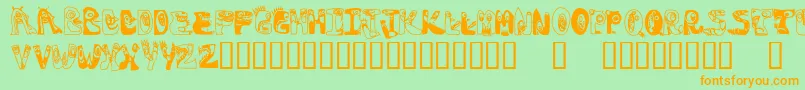 Oogieboogies Font – Orange Fonts on Green Background