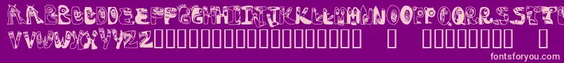 Oogieboogies Font – Pink Fonts on Purple Background