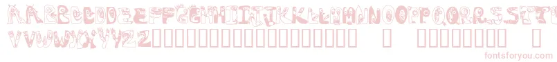 Oogieboogies-Schriftart – Rosa Schriften auf weißem Hintergrund