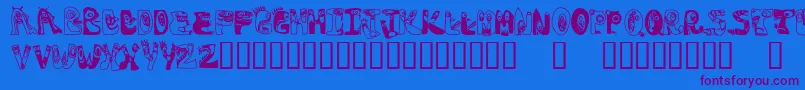 Oogieboogies Font – Purple Fonts on Blue Background