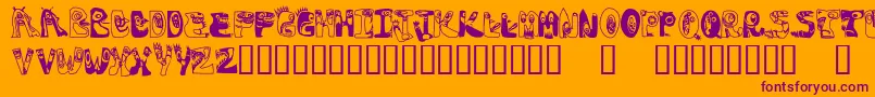 Oogieboogies-fontti – violetit fontit oranssilla taustalla