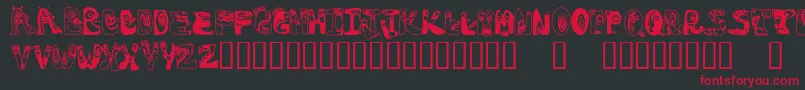 Oogieboogies-Schriftart – Rote Schriften auf schwarzem Hintergrund